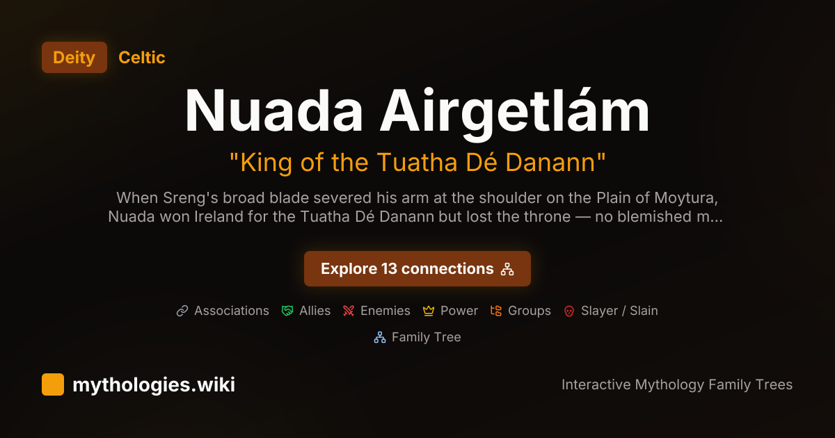 Nuada Airgetlám - King of the Tuatha Dé Danann - Celtic