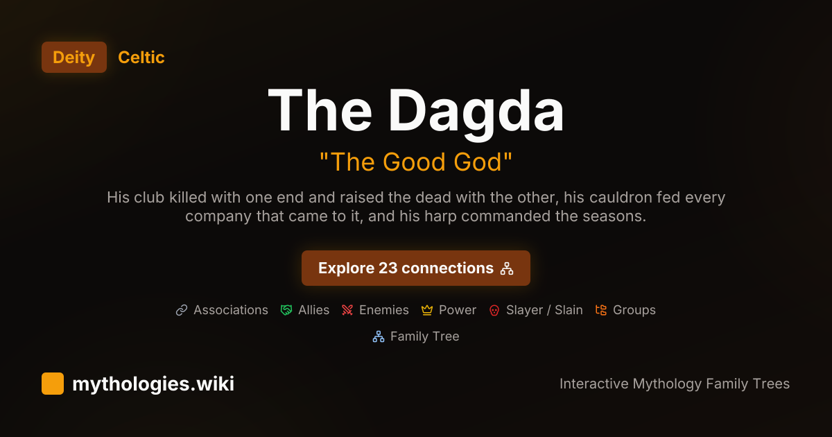 The Dagda - The Good God - Celtic | Mythologies.wiki