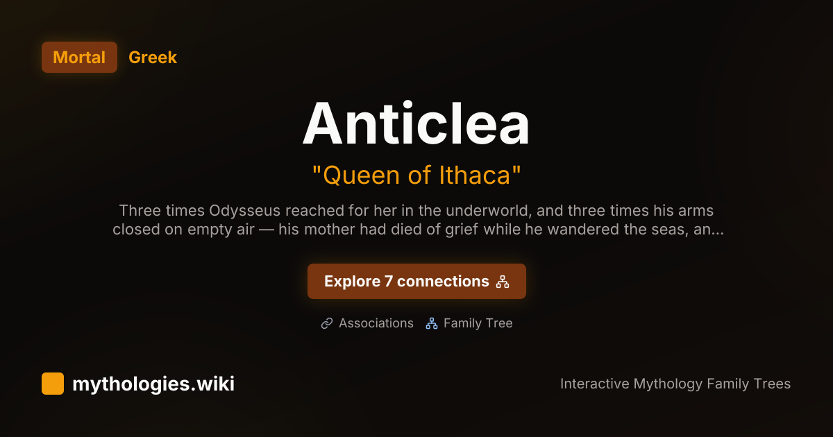 Anticlea Family Tree - Greek Figure | Mythologies.wiki