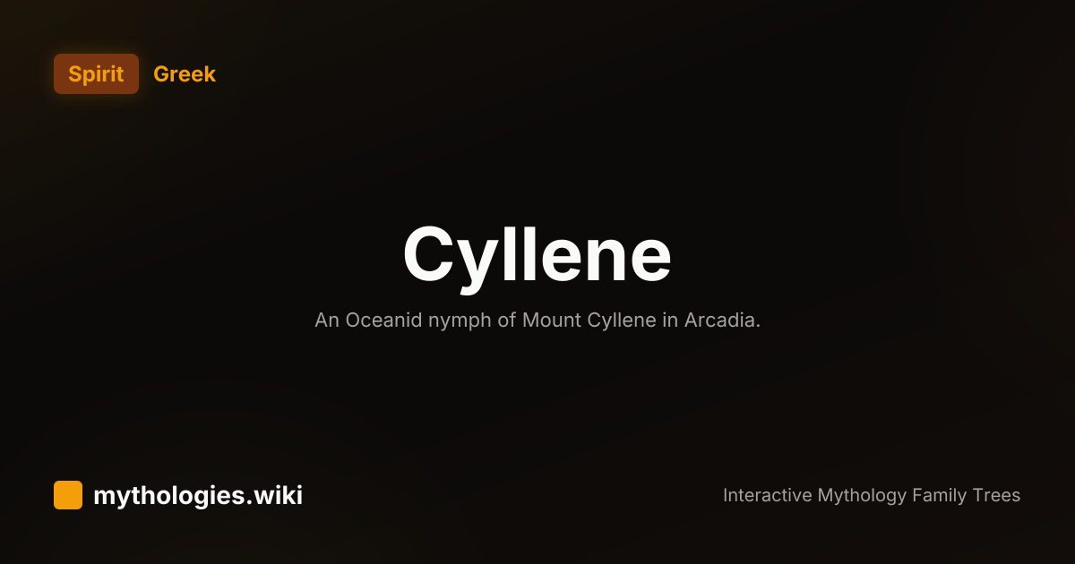Cyllene - Greek Spirit | Mythologies.wiki
