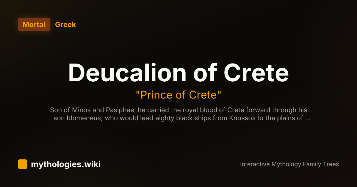 Deucalion of Crete - Prince of Crete - Greek