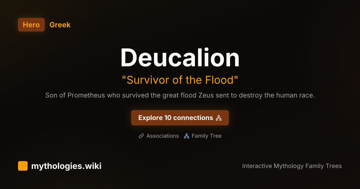 Deucalion Family Tree - Greek Hero | Mythologies.wiki
