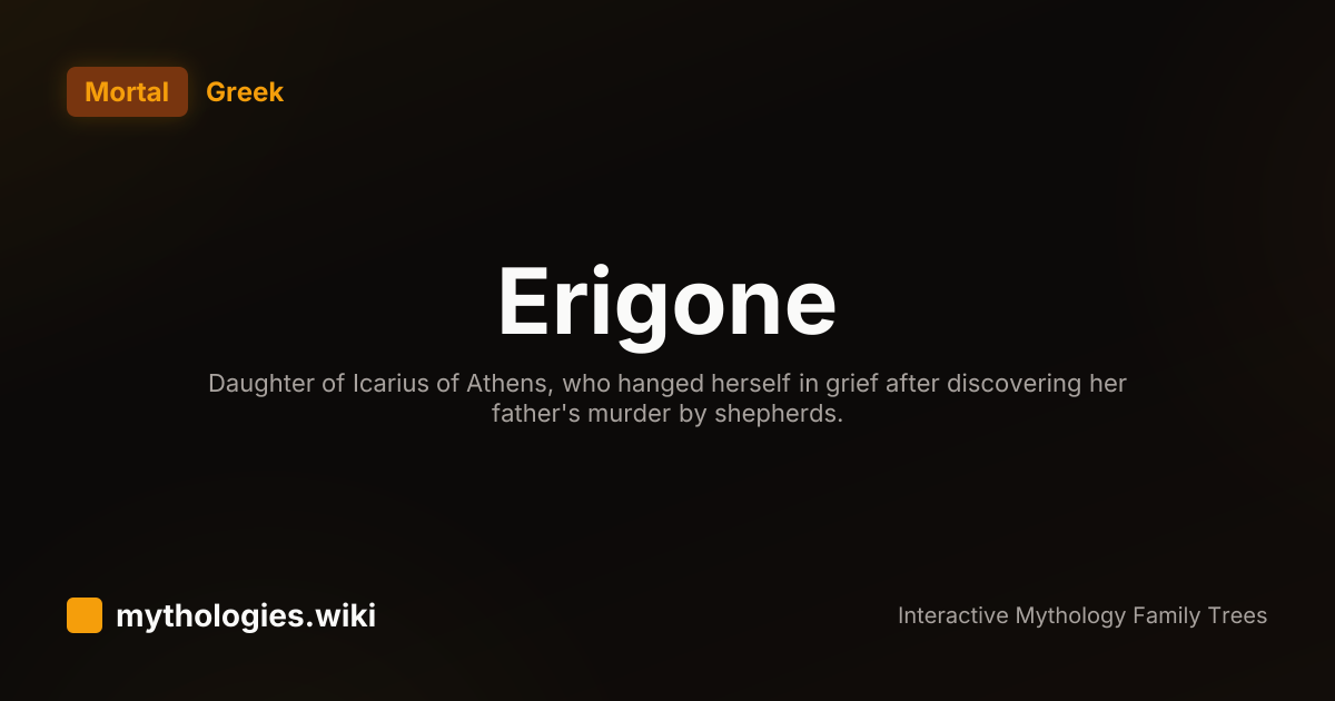 Erigone - Greek Figure | Mythologies.wiki