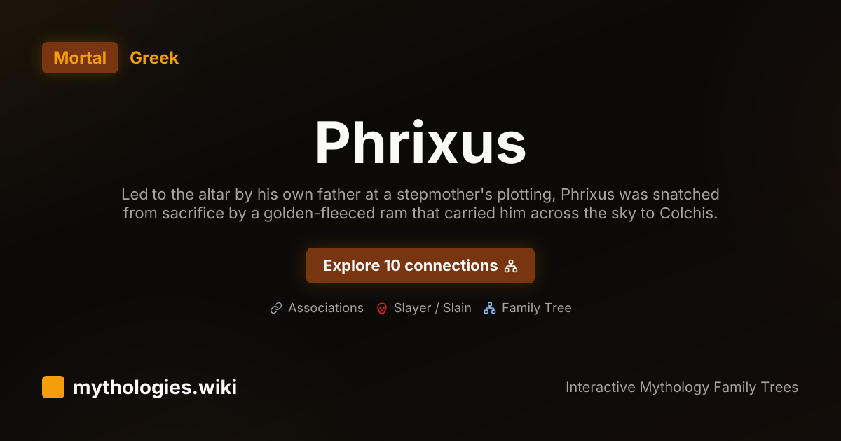 Phrixios Phrixus - Greek Figure | Mythologies.wiki