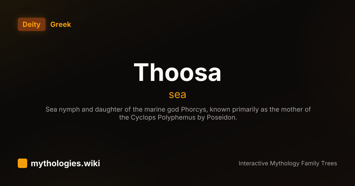 Toosa Thoosa - Greek Goddess of Sea | Mythologies.wiki