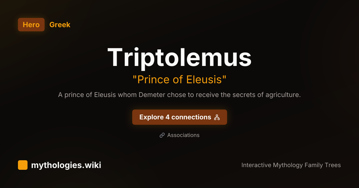 Metaneira Triptolemus - Prince of Eleusis - Greek | Mythologies.wiki
