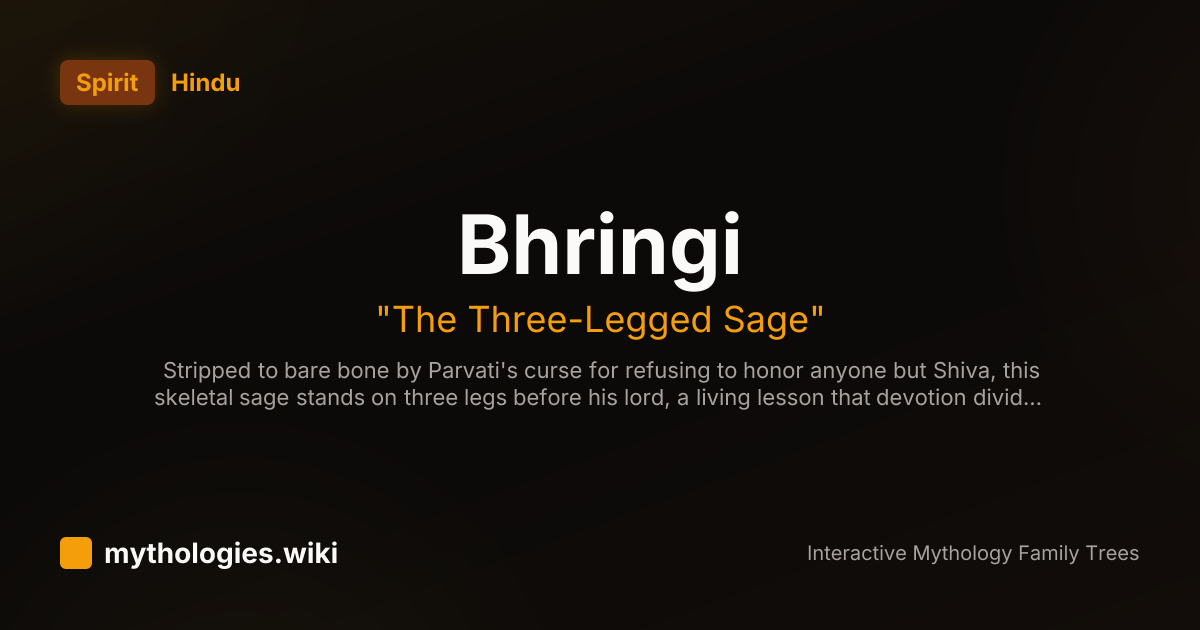 Bhringi - The Three-Legged Sage - Hindu | Mythologies.wiki