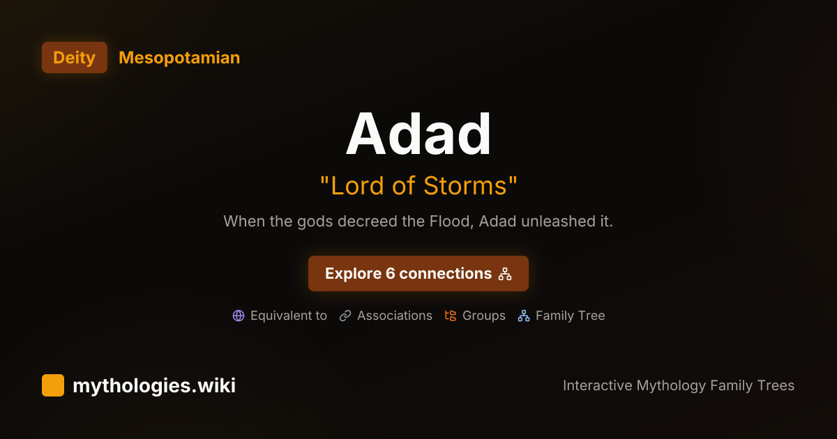 Adad - Lord of Storms - Mesopotamian | Mythologies.wiki