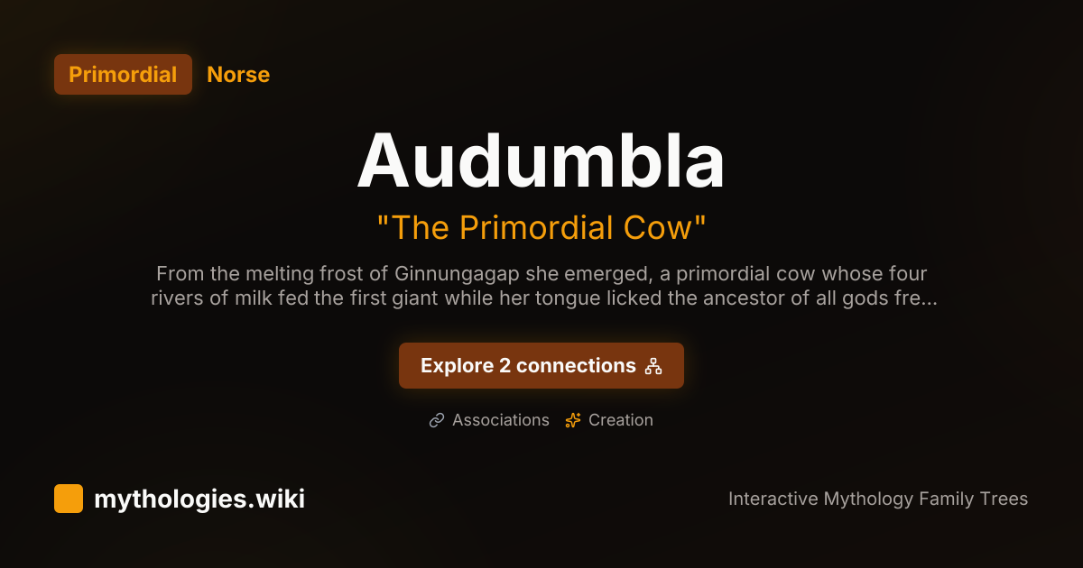 Audumbla - The Primordial Cow - Norse | Mythologies.wiki