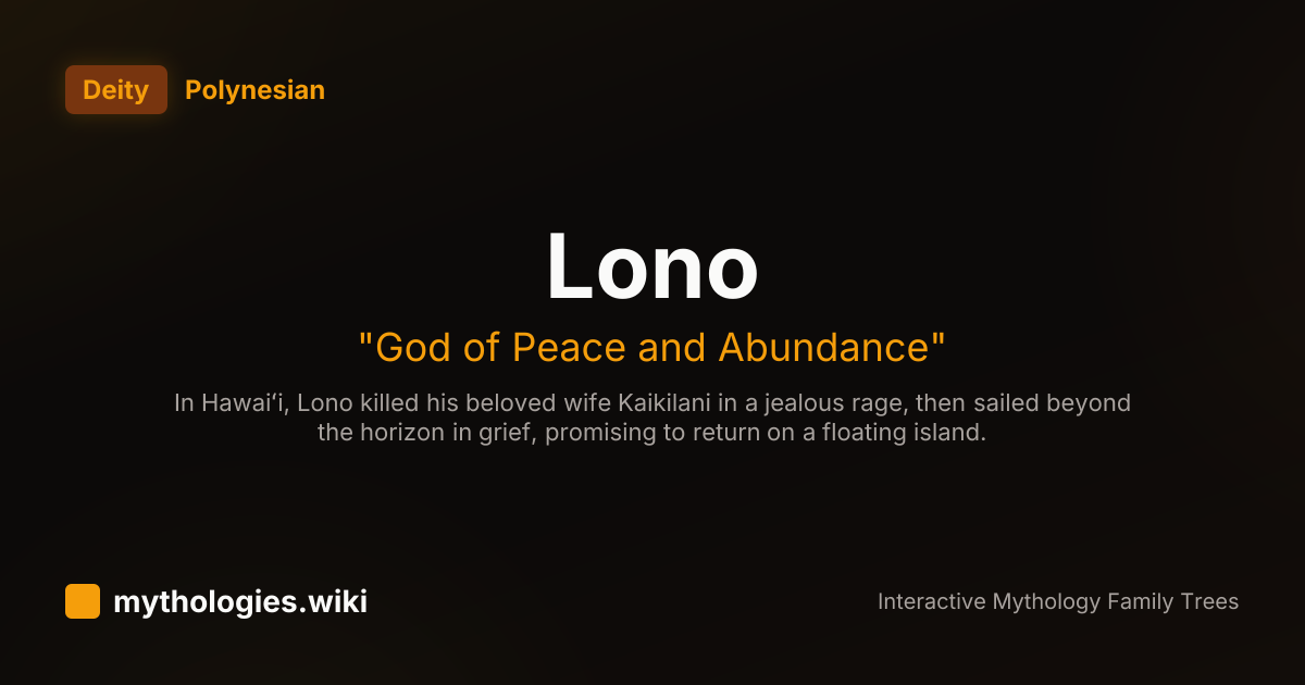 Lono - God of Peace and Abundance - Polynesian