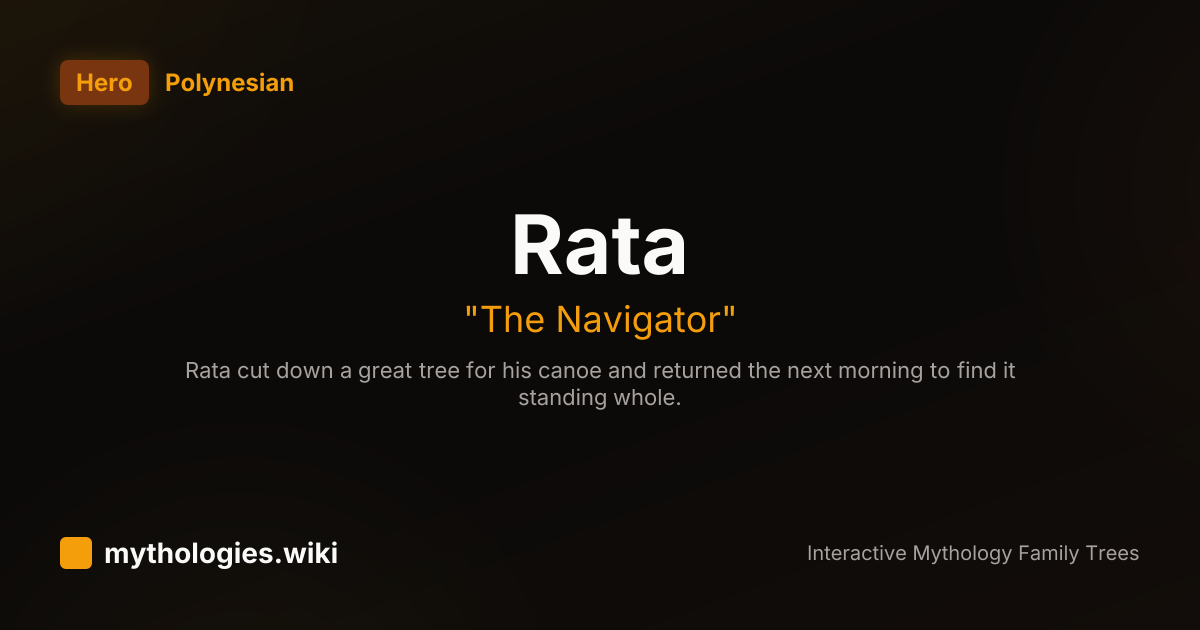 The Rata Rata - The Navigator - Polynesian | Mythologies.wiki