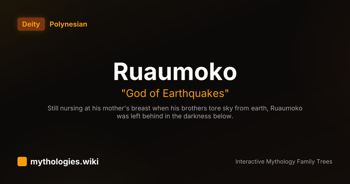 Tutor Program Ruaumoko Ruaumoko - God of Earthquakes - Polynesian
