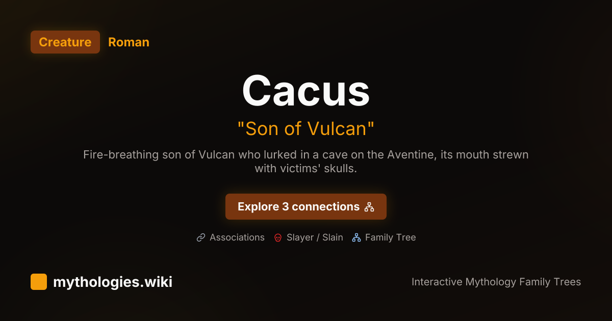 Cacus - Son of Vulcan - Roman | Mythologies.wiki